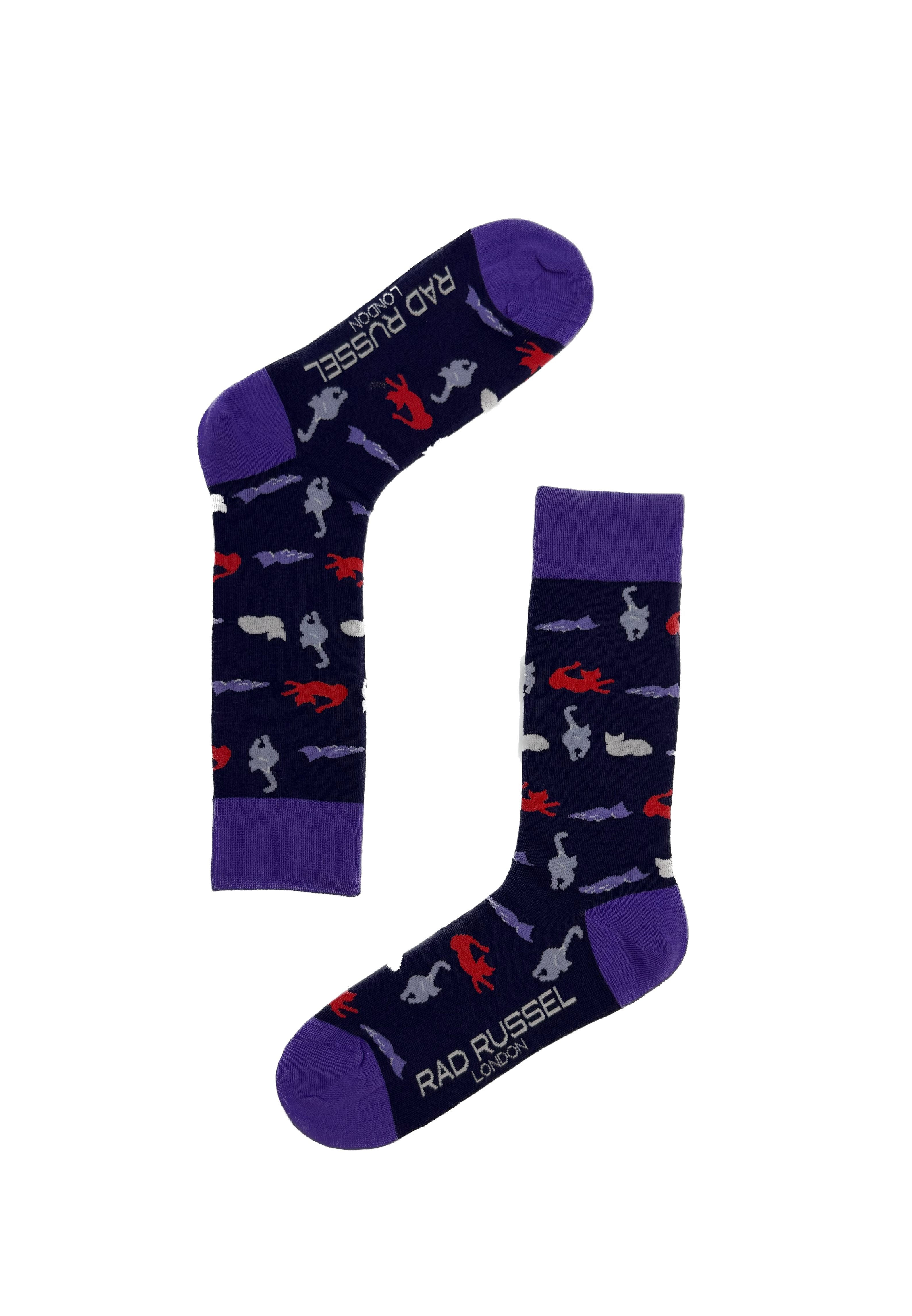 Rad Russel Playful Cat Socks